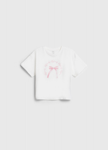 Футболка пижамная для девочек, Белый