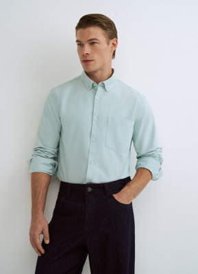 Рубашка из ткани оксфорд, Зеленый