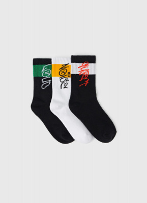 Носки для мальчиков, 3 пары, Черный