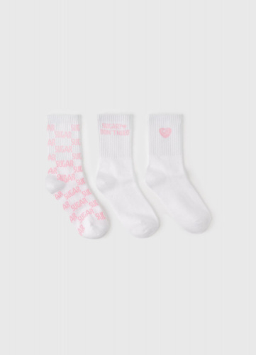 Носки для девочек, 3 пары, Белый
