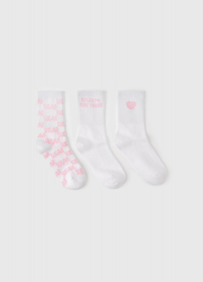Носки для девочек, 3 пары, Белый