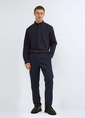 Чиносы с ремнём, Синий