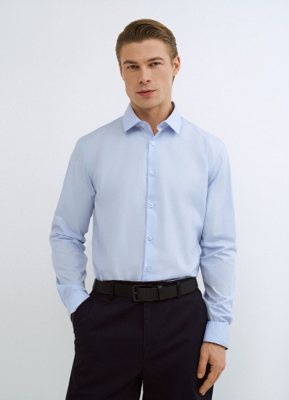 Базовая рубашка Slim, Голубой