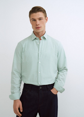 Рубашка в клетку виши, Зеленый