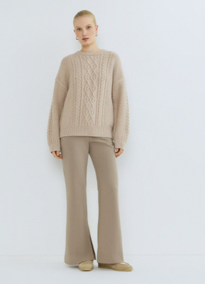 Расклёшенные брюки, Коричневый