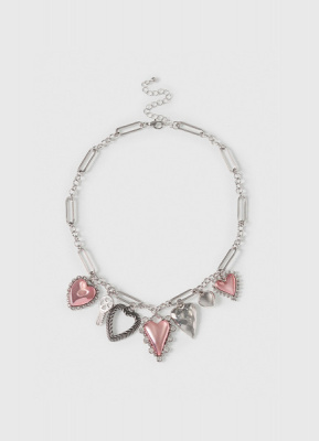 Ожерелье с подвесками для девочек, Серебряный