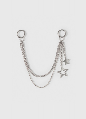 Цепь на брюки для девочек, Серебряный