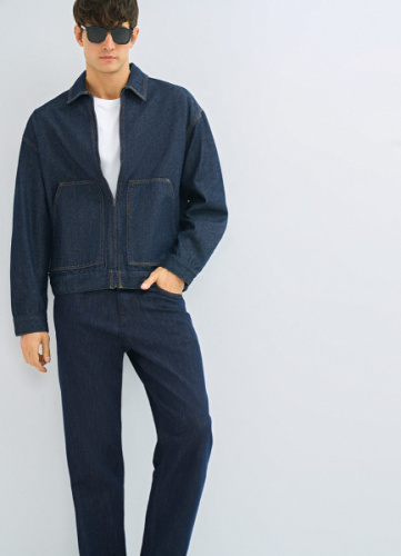 Свободные джинсы Bow, Синий