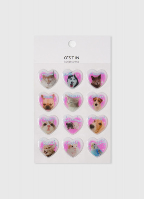 Набор 3D-наклеек для девочек, 12 шт., Мультицвет