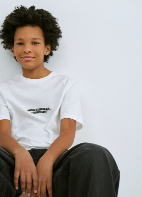 Футболка с принтом для мальчиков, Бежевый