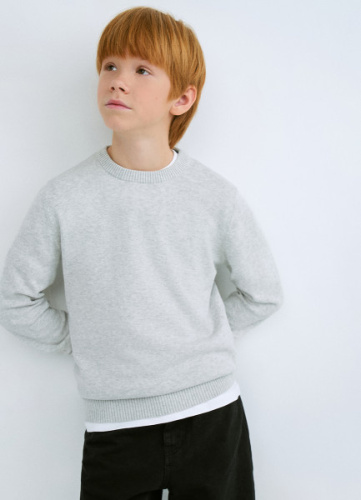 Вязаный джемпер для мальчиков, Серый