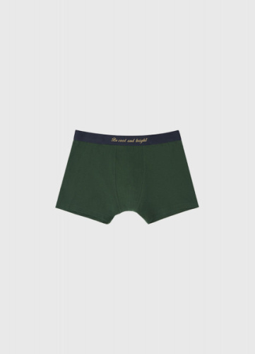 Трикотажные трусы-транки средней посадки, Зеленый