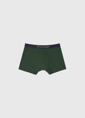Трикотажные трусы-транки средней посадки, Зеленый