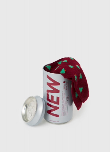 Новогодние носки в подарочной упаковке, Красный