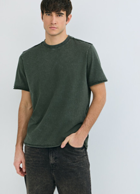 Футболка с текстовым принтом, Зеленый