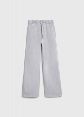 Широкие трикотажные брюки для девочек, Серый