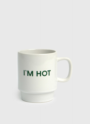 Кружка с надписью в картонной упаковке, Белый