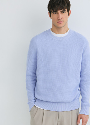 Текстурный джемпер, Голубой