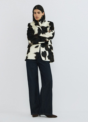 Широкие джинсы с ремнём, Синий