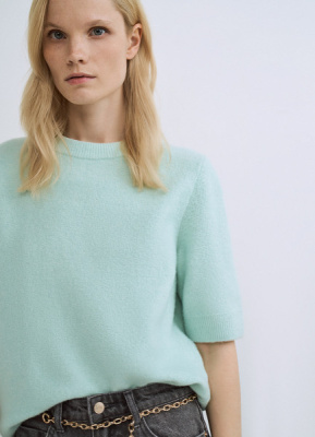 Джемпер с коротким рукавом, Зеленый