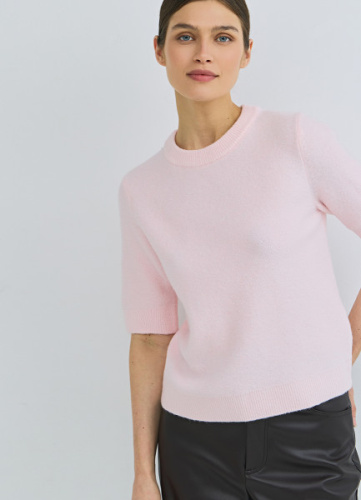 Джемпер с коротким рукавом, Розовый
