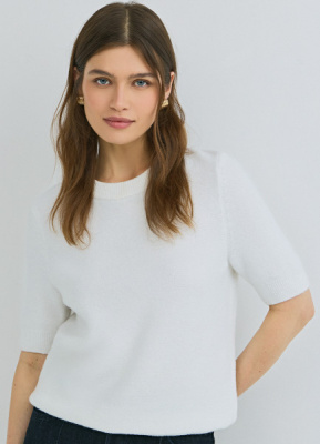 Джемпер с коротким рукавом, Белый