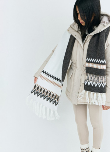 Шарф для девочек, Белый