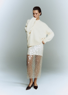 Джемпер оверсайз с шерстью, Желтый