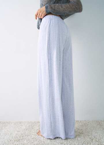 Пижамные брюки из ажурного трикотажа, Серый