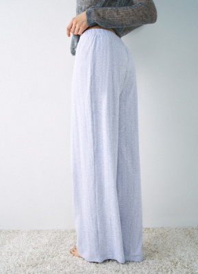 Пижамные брюки из ажурного трикотажа, Серый