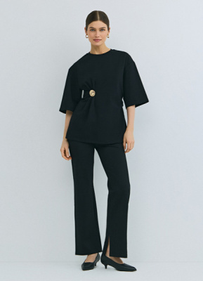 Треггинсы из трикотажа, Черный