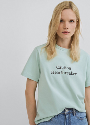 Футболка с принтом, Зеленый