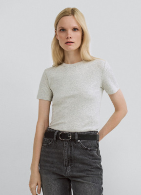 Футболка в рубчик, Серый