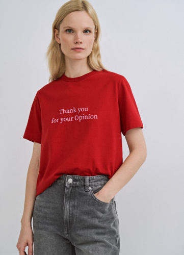 Футболка с принтом, Красный