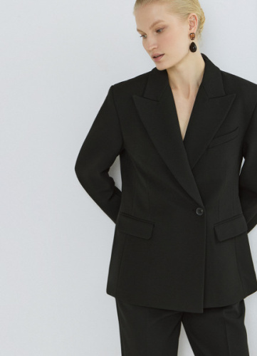 Приталенный жакет, Черный