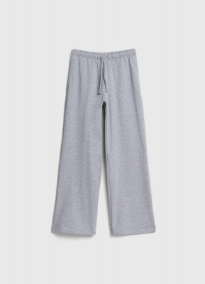 Широкие трикотажные брюки для девочек, Серый