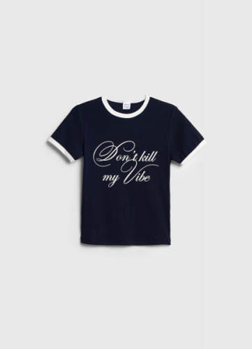 Футболка в рубчик для девочек, Синий