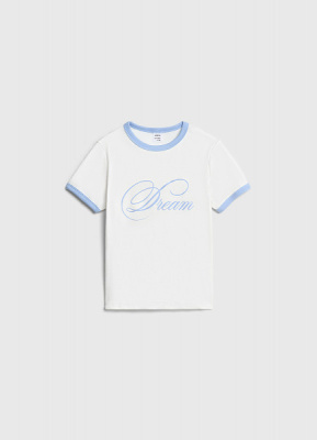 Футболка в рубчик для девочек, Голубой