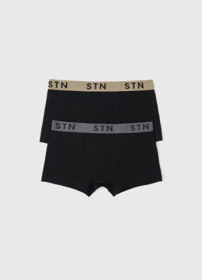 Трусы-транки, 2 шт., Черный