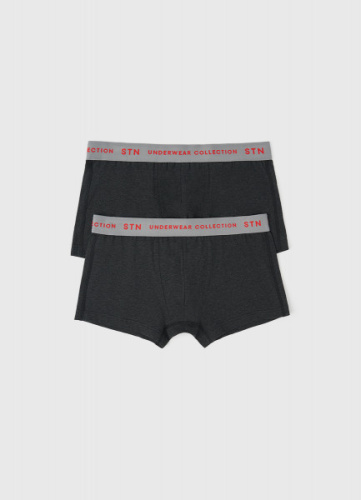 Трусы-транки, 2 шт., Серый