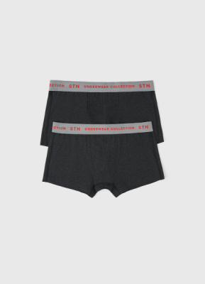 Трусы-транки, 2 шт., Серый