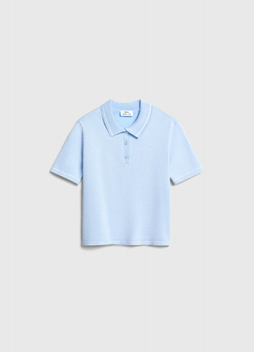 Вязаное поло для девочек, Голубой