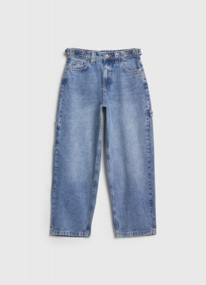 Объёмные джинсы Baggy для девочек, Голубой