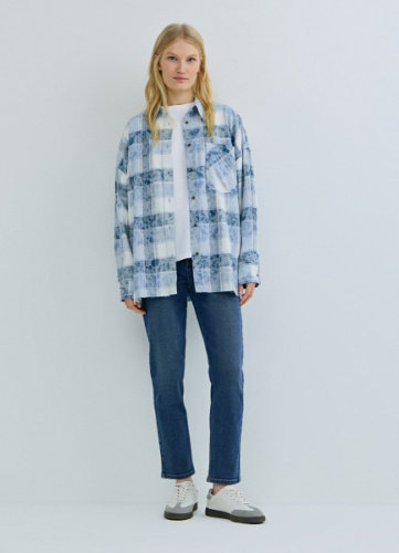 Джинсы Mom с высокой посадкой, Синий