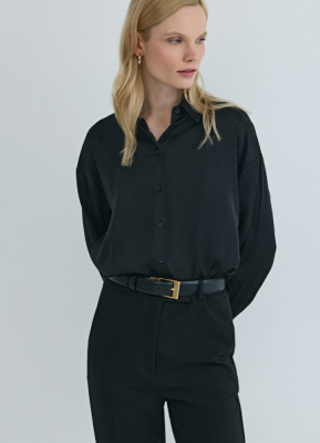 Блузка из сатина, Черный