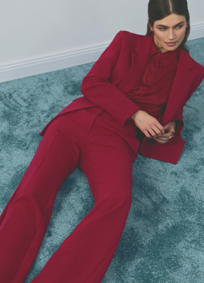 Расклёшенные брюки, Красный