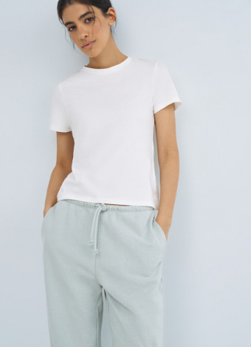 Базовая футболка из хлопка, Белый