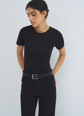 Базовая футболка из хлопка, Черный