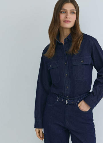 Джинсовая рубашка, Синий