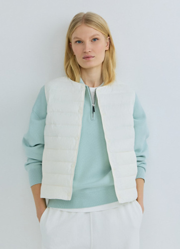 Лёгкий стёганый жилет, Бежевый